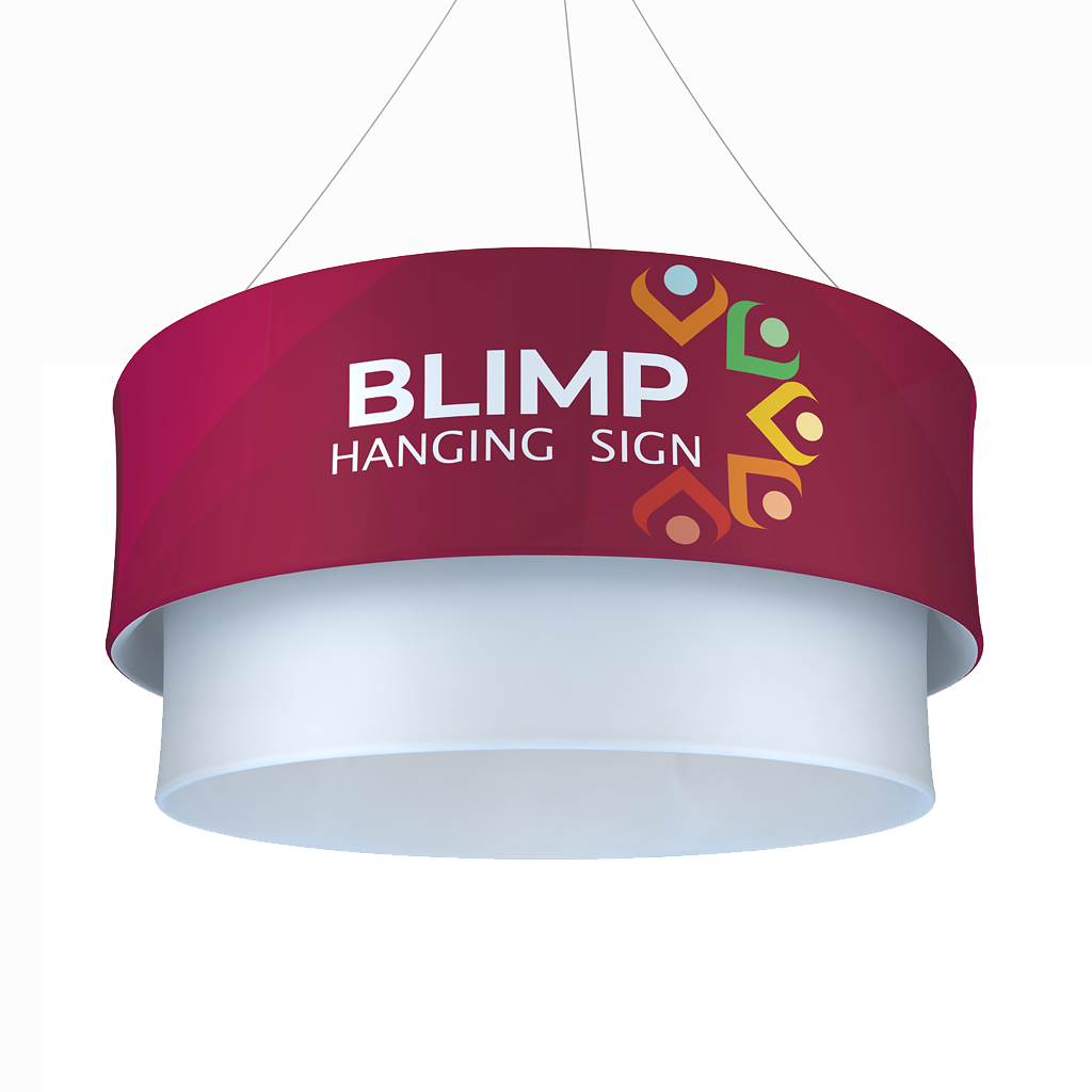 WaveLine Blimp Hanging Overhead sign for trade shows