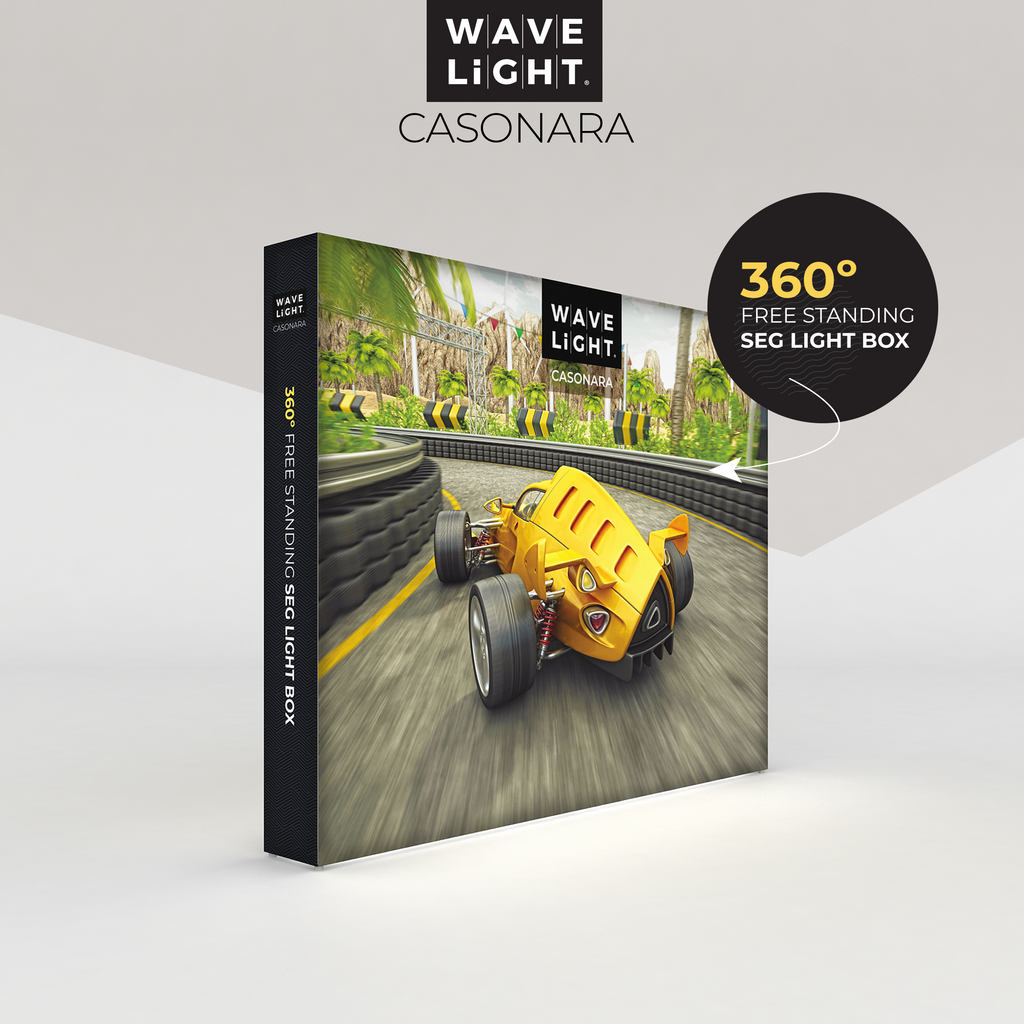 Breathe new light into your brand, exhibit, event or retail shop with the WaveLight® Casonara SEG Light Box Displays.