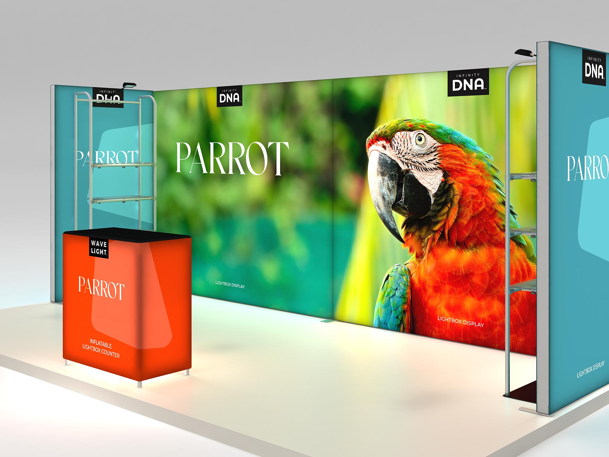 Parrot - 10x20 Inline Display – Makitso Displays