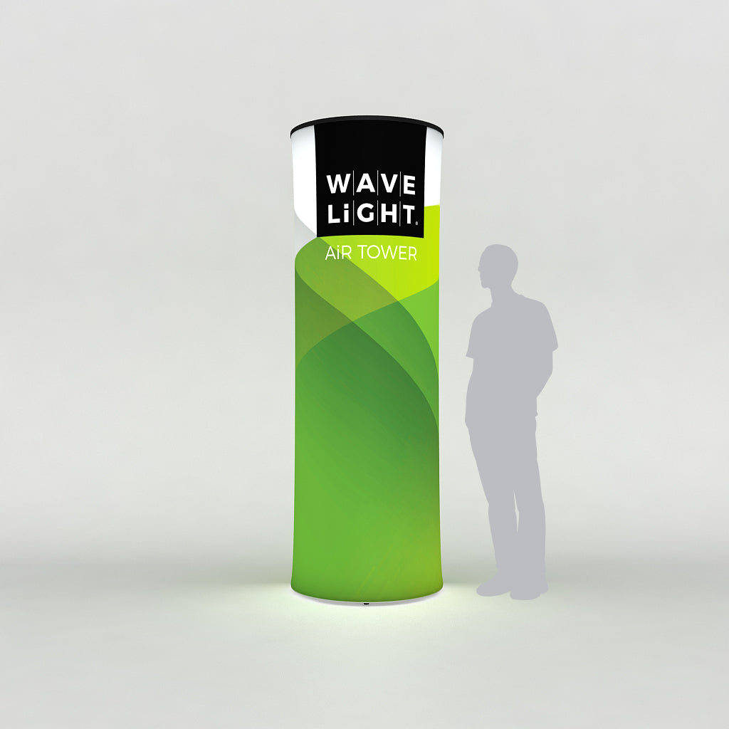 WaveLight LED Backlit Inflatable Circular Tower  for Trade Shows and Exhibits