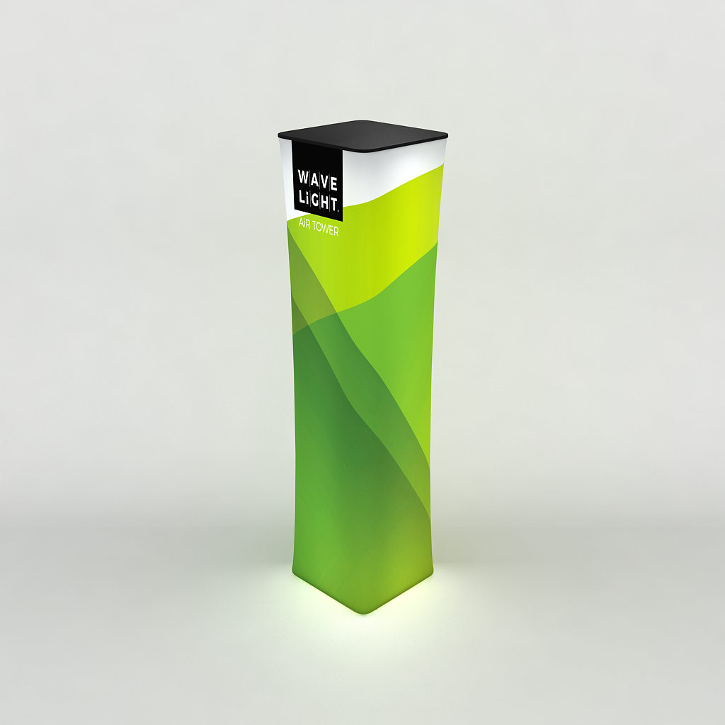 WaveLight LED Backlit Inflatable Square Tower  for Trade Shows and Exhibits