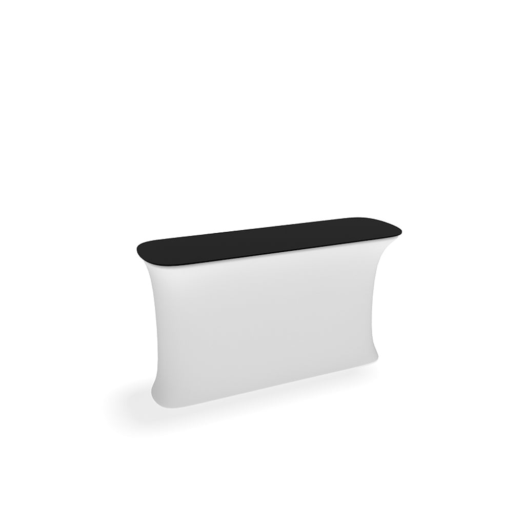 WaveLine InfoDesk Counter and information desk for trade shows and events angled view blank