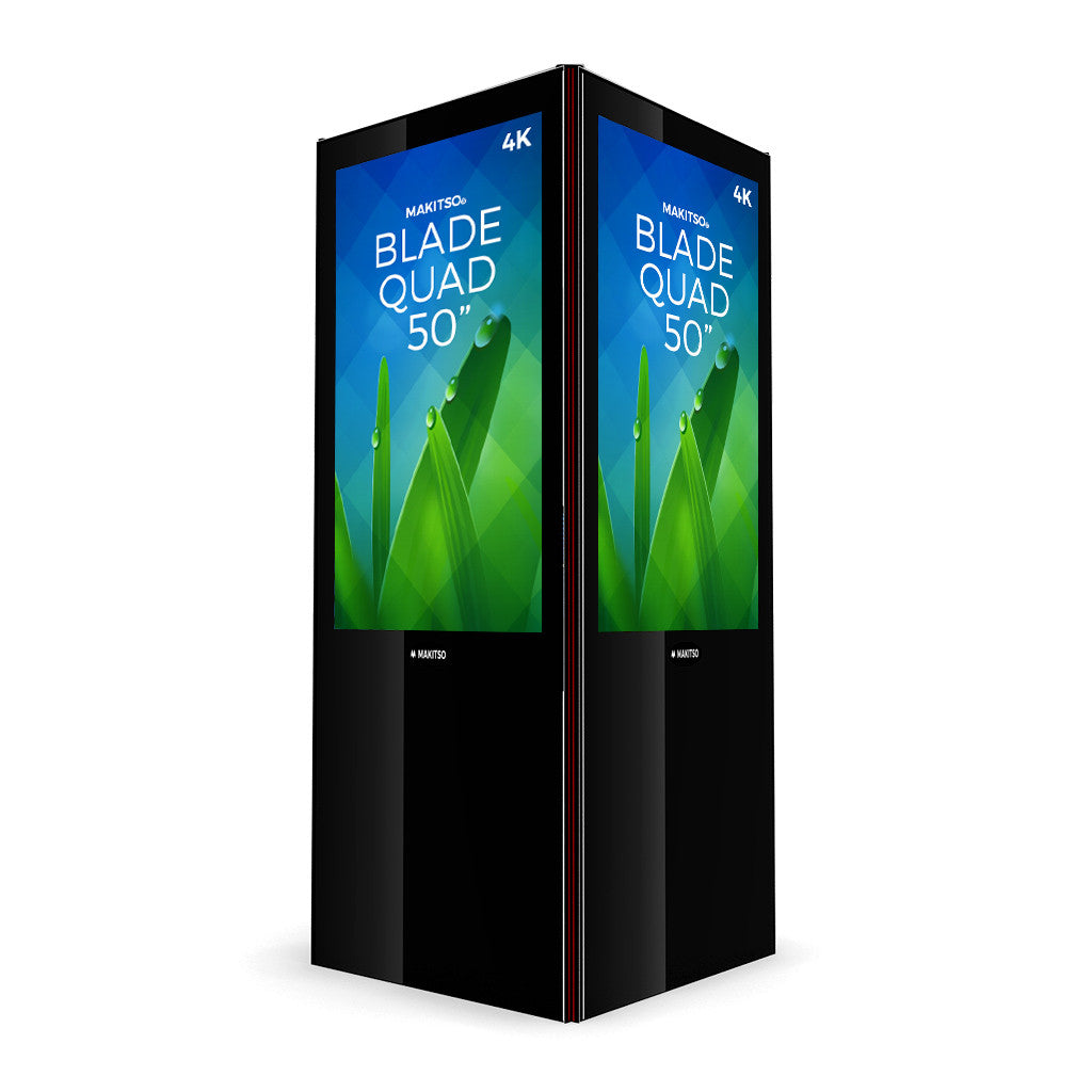 Makitso Blade Quad 50" Pro Digital Signage Kiosk black