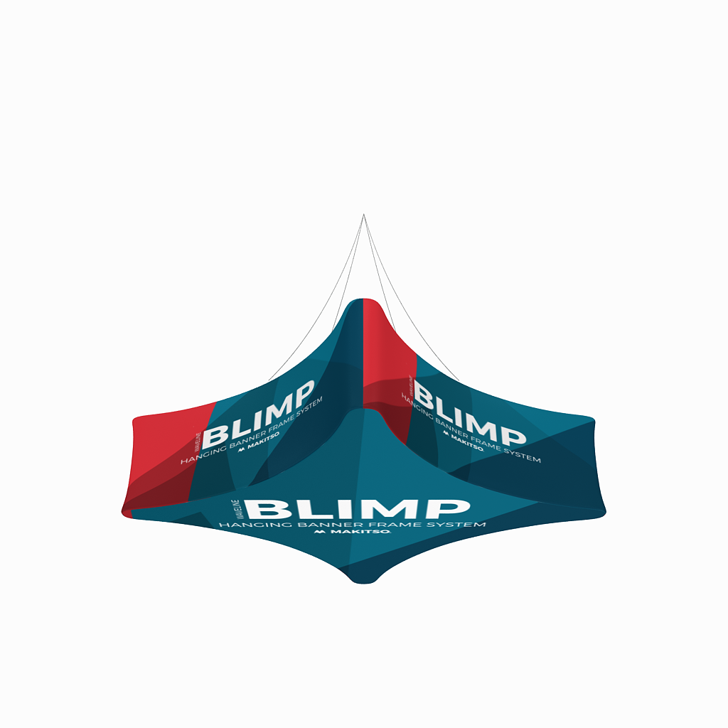 Makitso Blimp Quad Curved Hanging Banner System