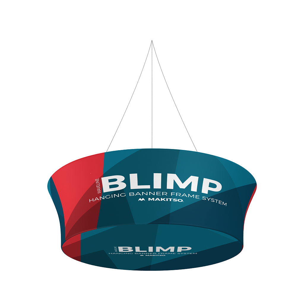 Makitso Blimp Tapered Tube Hanging Banner System closed face
