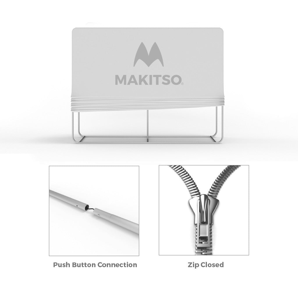 Makitso Monolith Tension Fabric Display Wall 8x8ft graphics