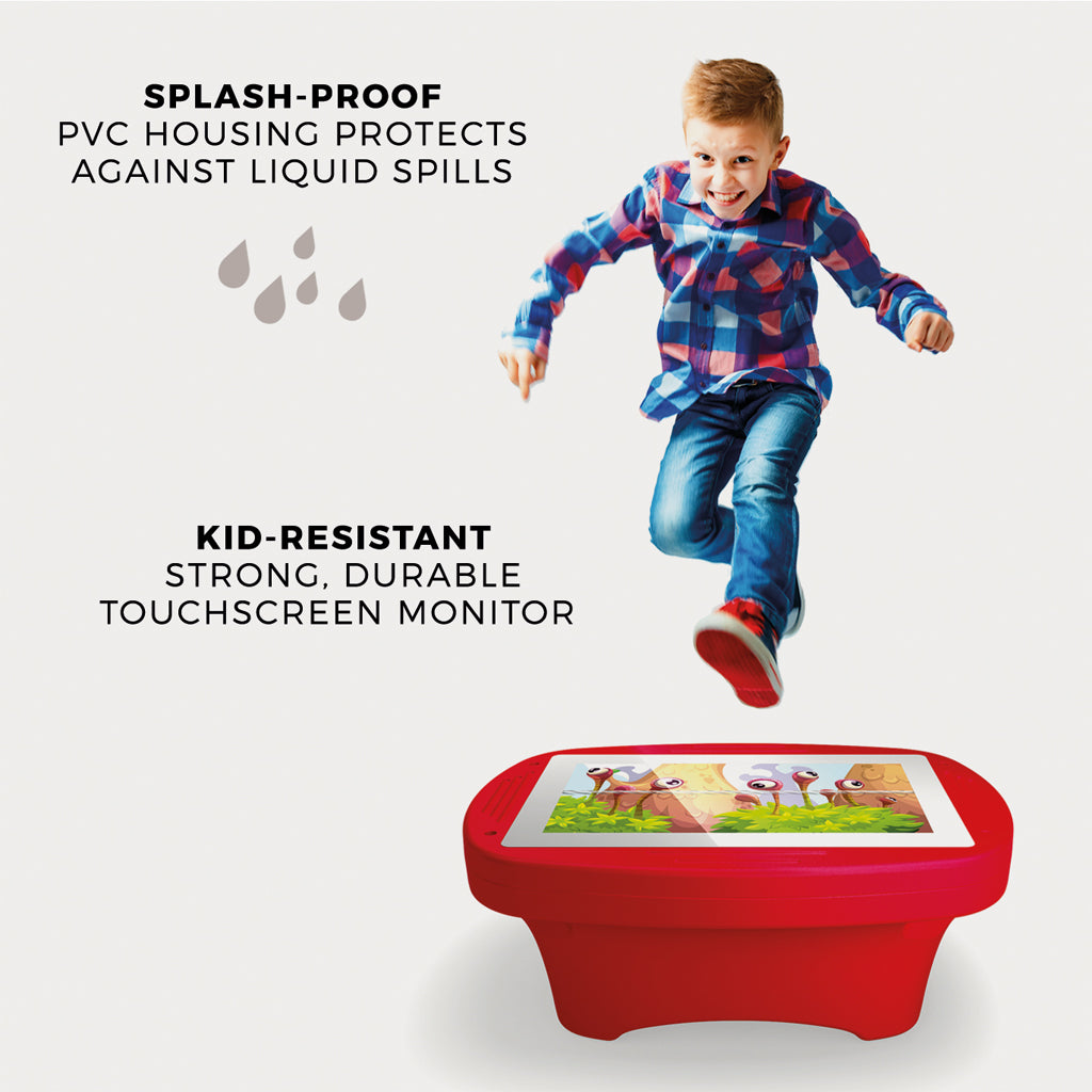 Makitso 4k Interactive Children's Touch Screen Monitor Table Red Durability