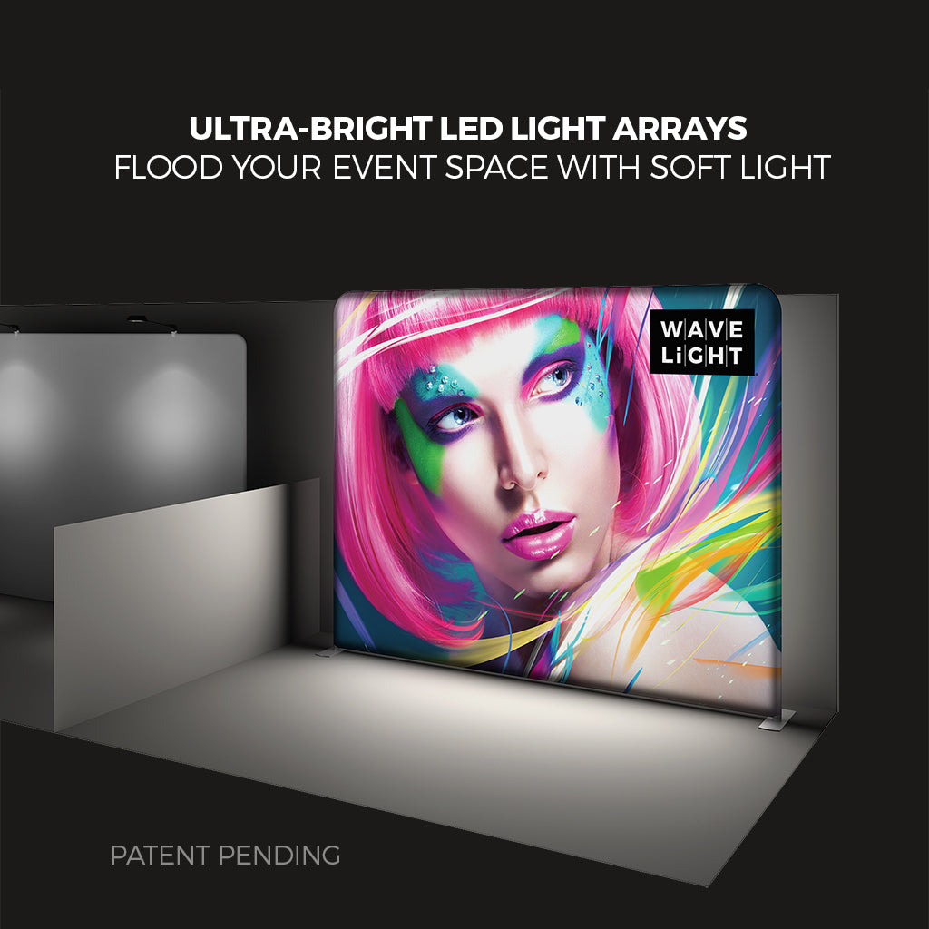 WaveLight® LED Backlit Tension Fabric Display 5ft Soft Lighting