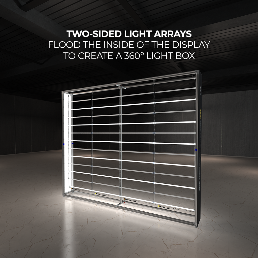 10ft WaveLight Casonara SEG Light Counter Two Sided Light Arrays Box Frame 