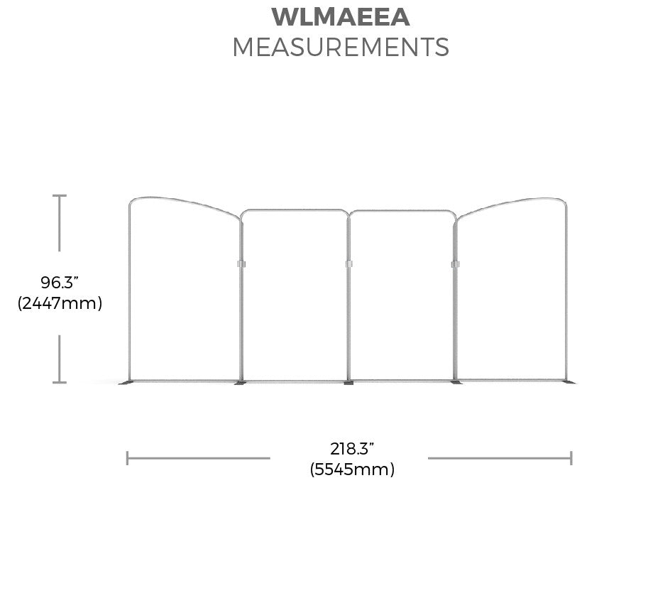 WaveLine Media® Display dimensions