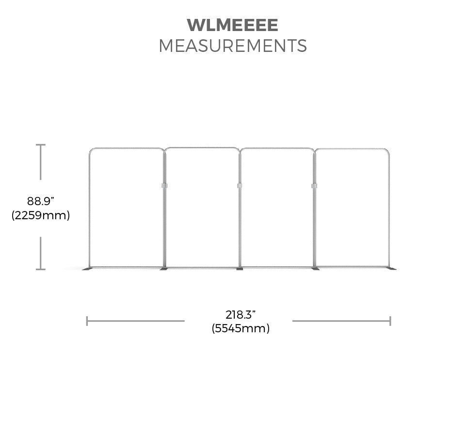 Makitso Waveline Media WLMEEEE Tension Fabric Display measurements