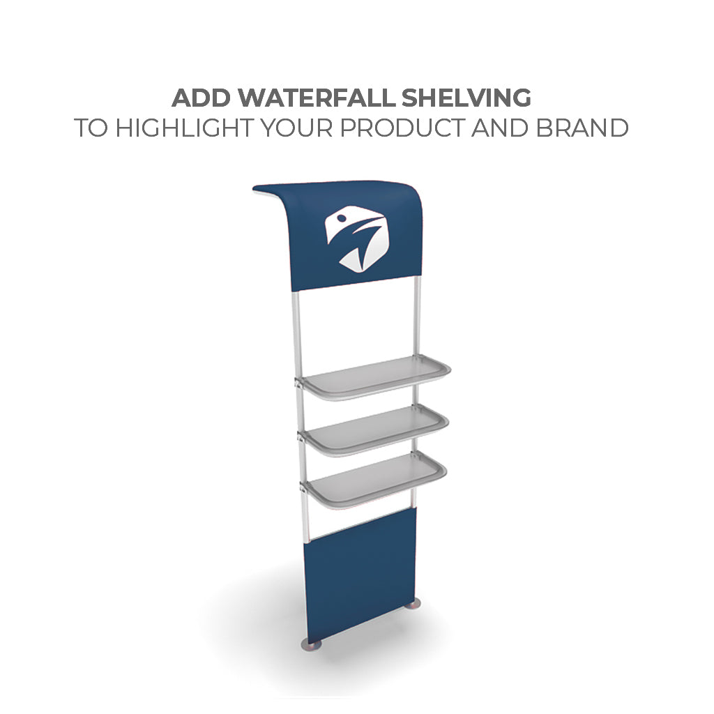 Waterfall Shelving for trade shows and events